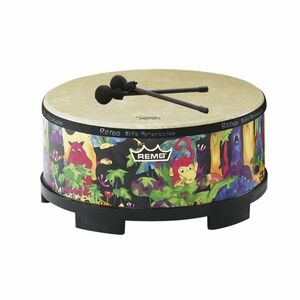 Kids Percussion® Gathering Drum 16 Inch Diameter 8 Inch Height Fabric Rain Forest