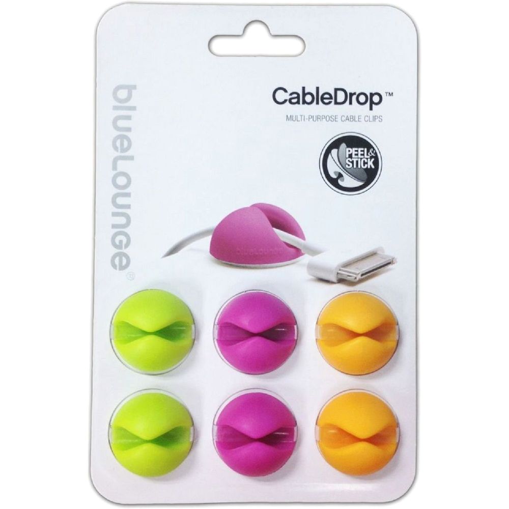 Bluelounge CabLEDrop Cable Organizer Bright (6 Pack)