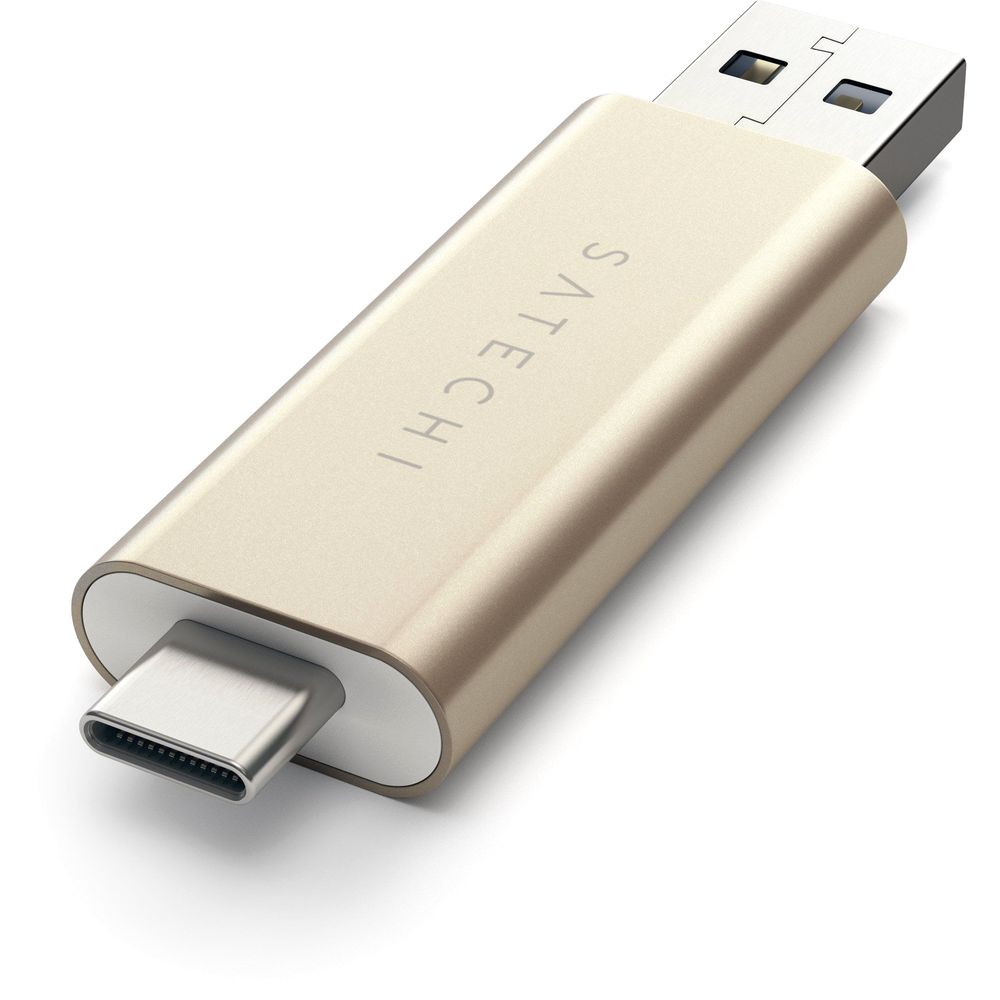 Satechi Aluminum Type-C USB 3.0 & Micro/Sd Card Reader Gold