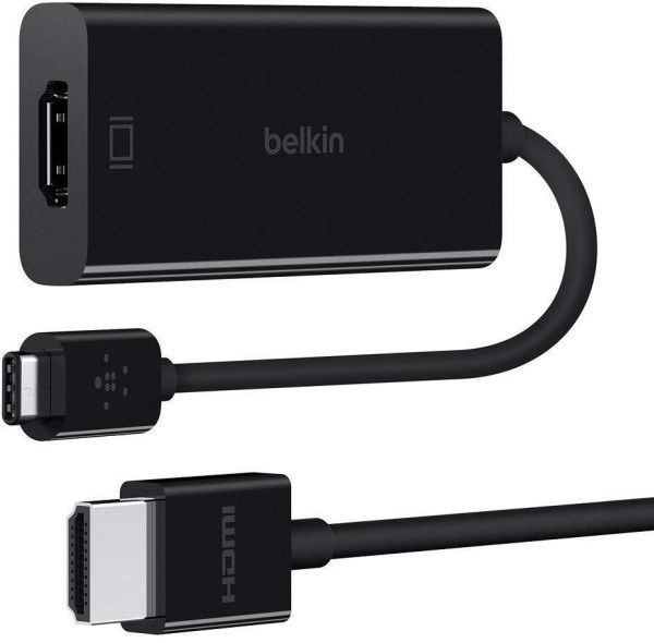 Belkin USB C to HDMI Adaptor 2M Premium HDMI Cable Bundle