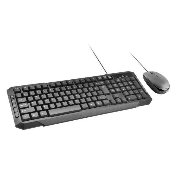 Promate Wired Keyboard Mouse Black
