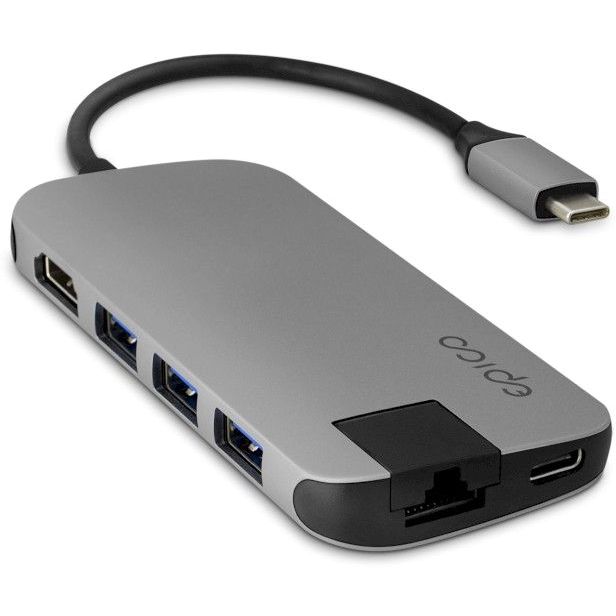 Epico Multimedia Hub 2019 3X USB 3.01X HDMI1X USB C (Pd) 1X Sd Card Reader1X Micro Sd Card Reader1X Rj45