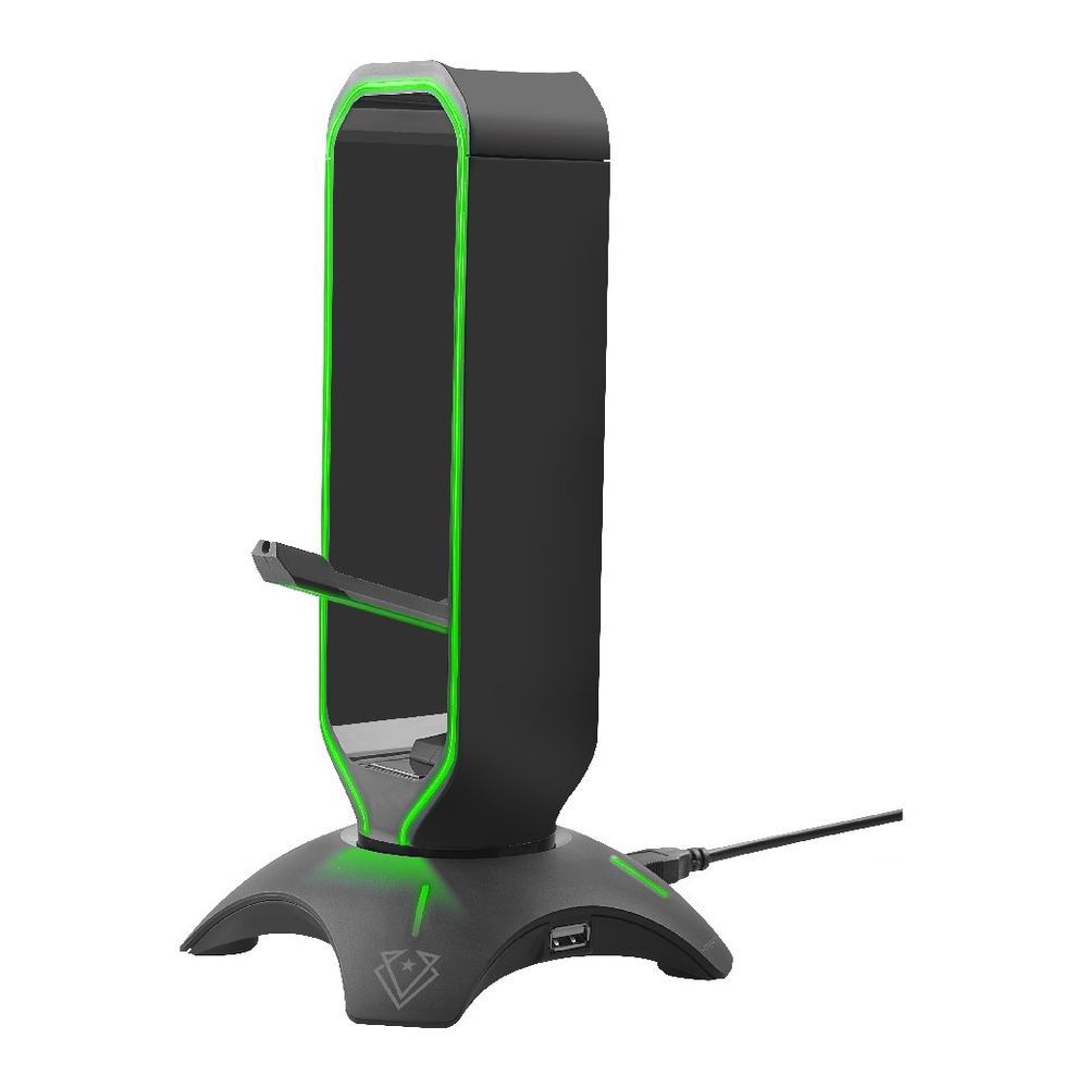 Vertux Multi Purpose Mouse Bungee with Headphone Stand & USB Hub Black