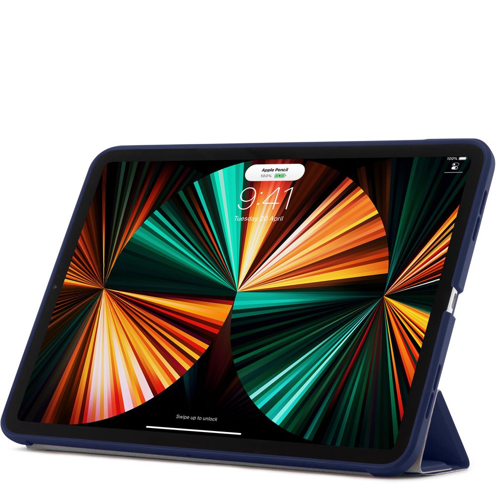 Pipetto Origami Folio Tablet Case For Ipad Pro 12.9 - 2021 Dark Blue