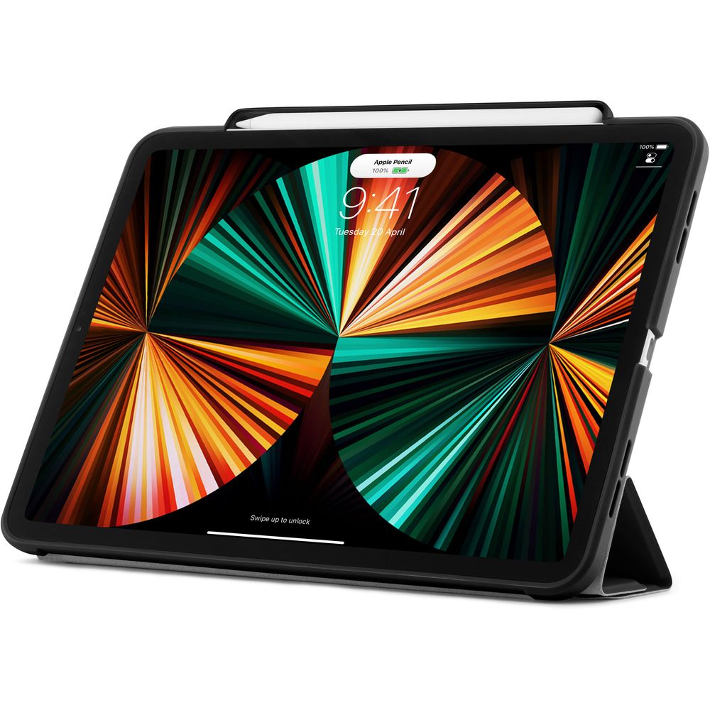 Pipetto Origami Folio Tablet Case For iPad Pro 12.9 - 2021 Black