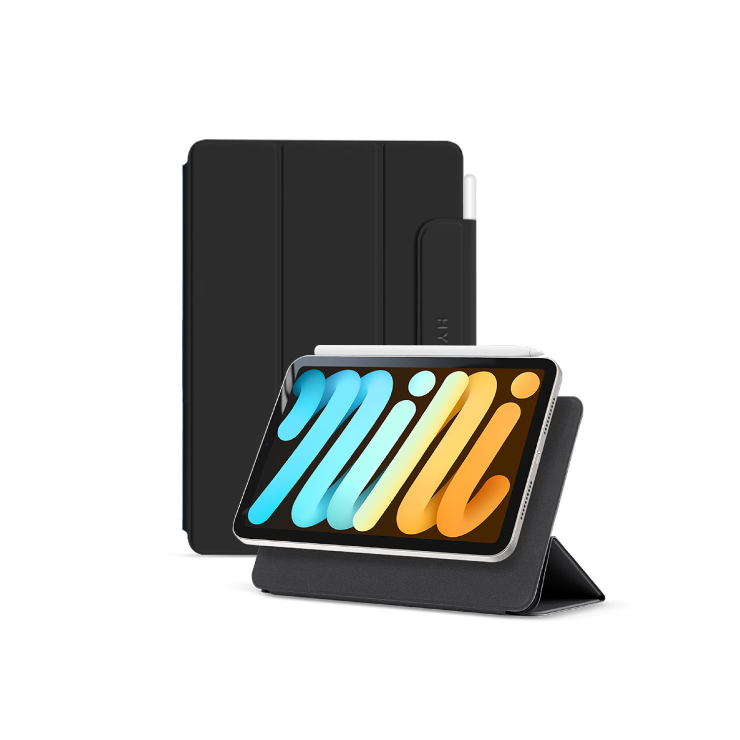 حافظة Hyphen Smart Folio لجهاز Ipad Mini - أسود 8.3 بوصة