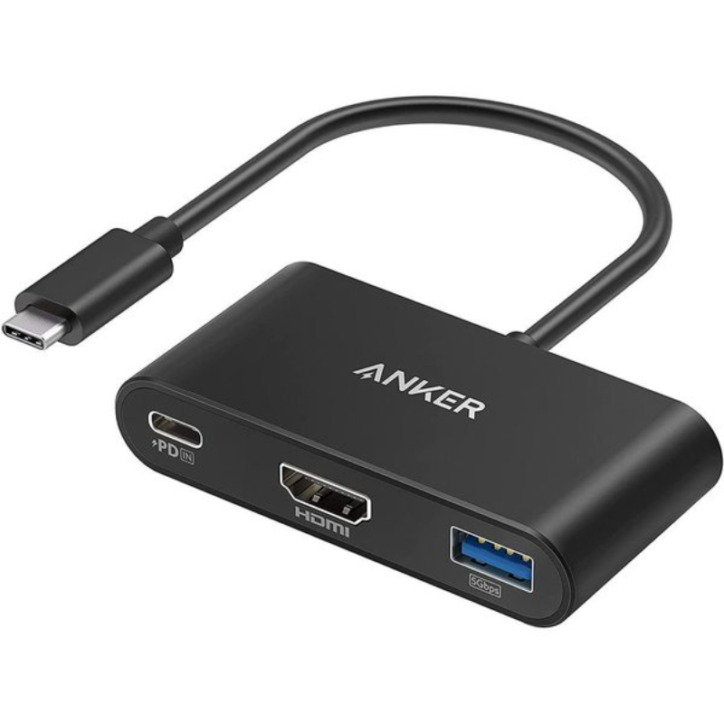 Anker USB C Hub 3-In-1 Type C Hub 4K USB C To Hdmi Adapter USB 3.0 With 60W Power Delivery Charging Port For Macbook Pro Chromebook