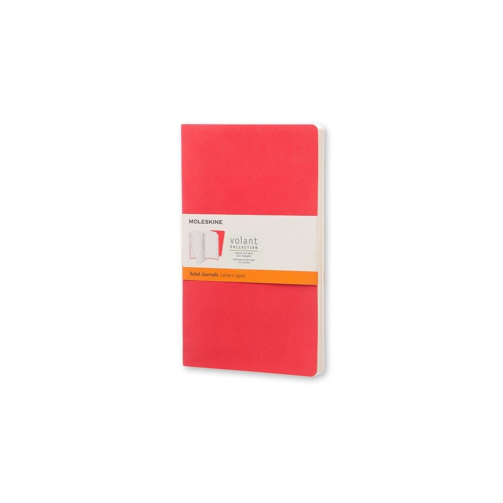 دفتر يوميات فولانت كبير مسطّر أحمر داكن/قرمزيّ من موليسكن