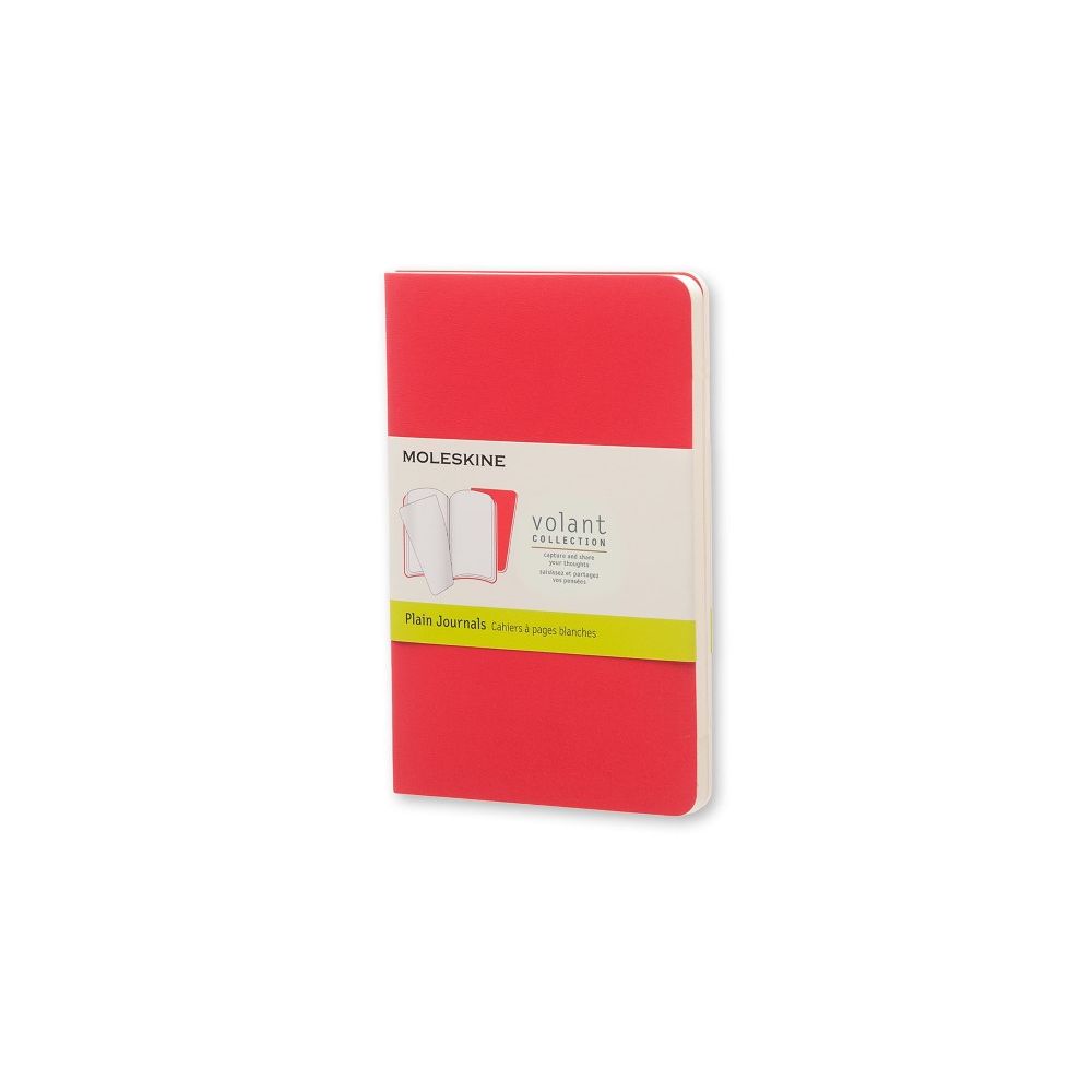 Moleskine Volant Journal Plain Pocket Geranium Red/Scarlet Red
