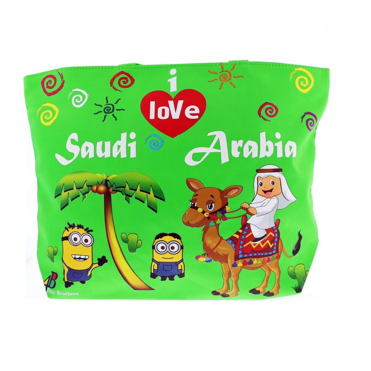 I Love Saudi Boy & Camel Waterproof Bag