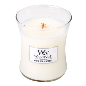 Woodwick Medium Candle Jar White Tea & Jasmine