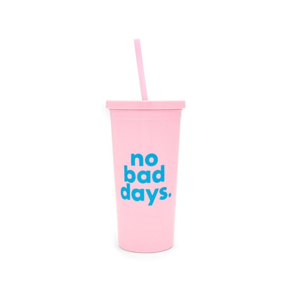 كوب شرب وماصة No Bad Days باللون الوردي20 أونصة من بان دو