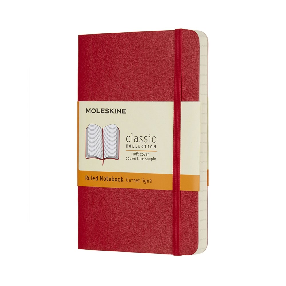 Moleskine Notebook Pocket RuLED Scarletred Soft Qp611F2