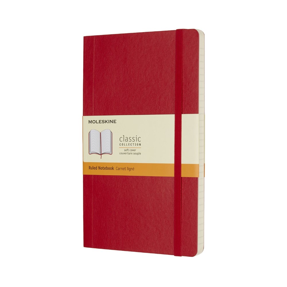 Moleskine Notebook Large RuLED Scarlet Red Soft Qp616F2