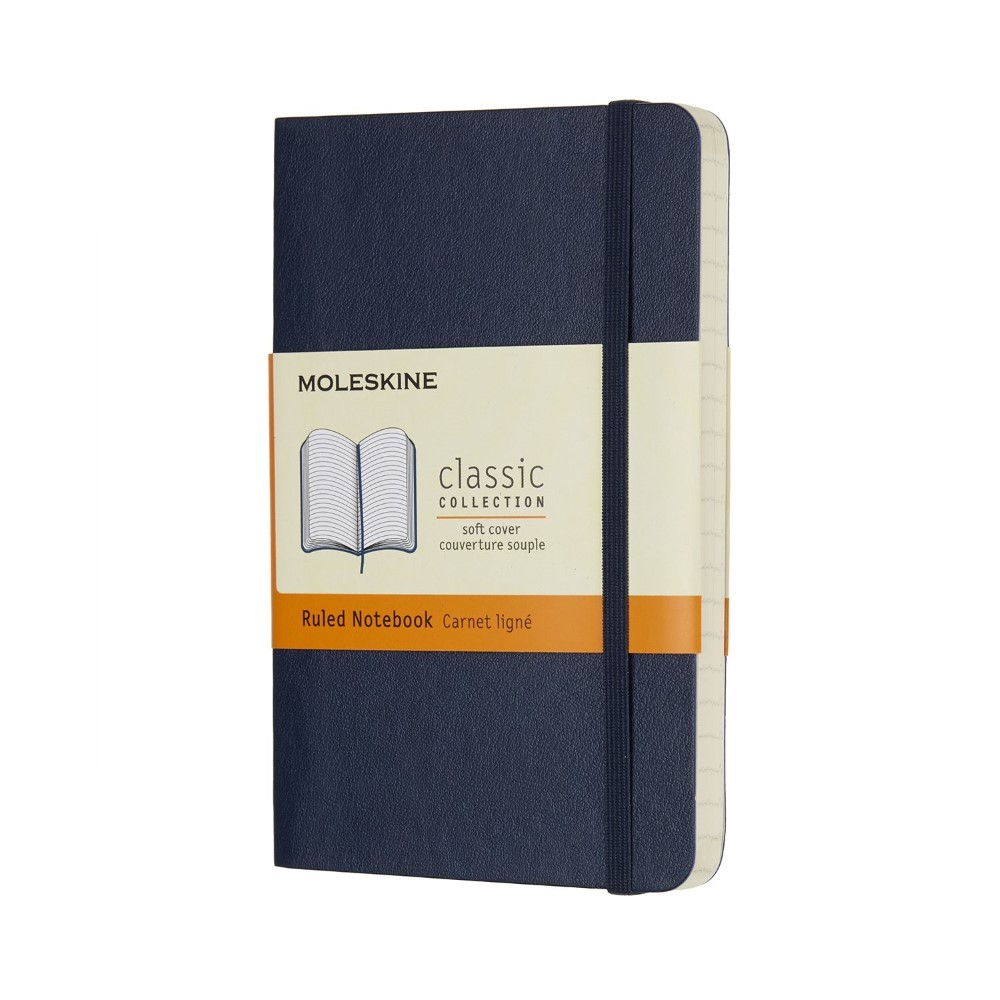 Moleskine Notebook Pocket Ruled Sapphire Blue Soft Qp611B20