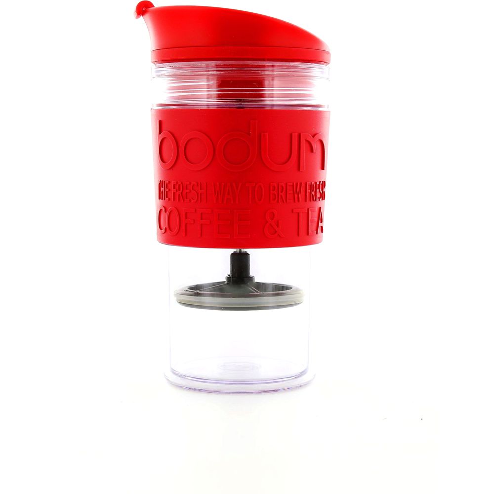 Bodum Travel Press Dw with Extra Lid 0.35L Red