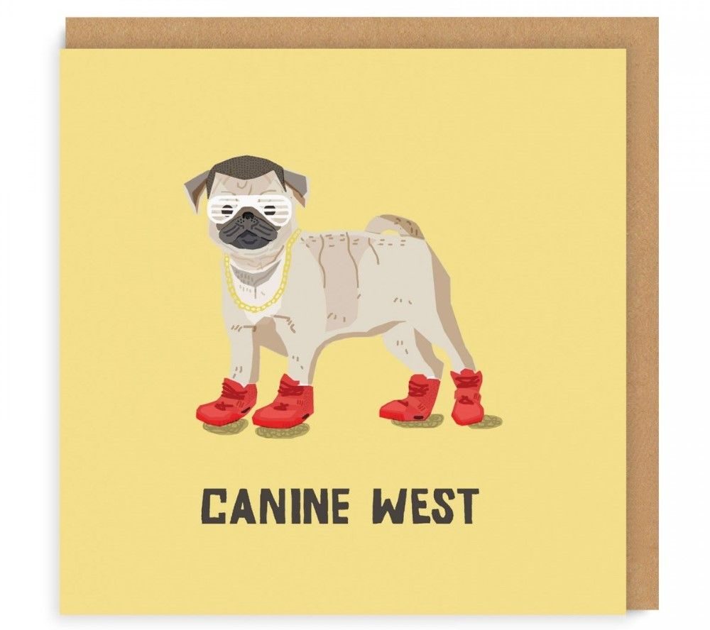 Canine West Square Greeting Card