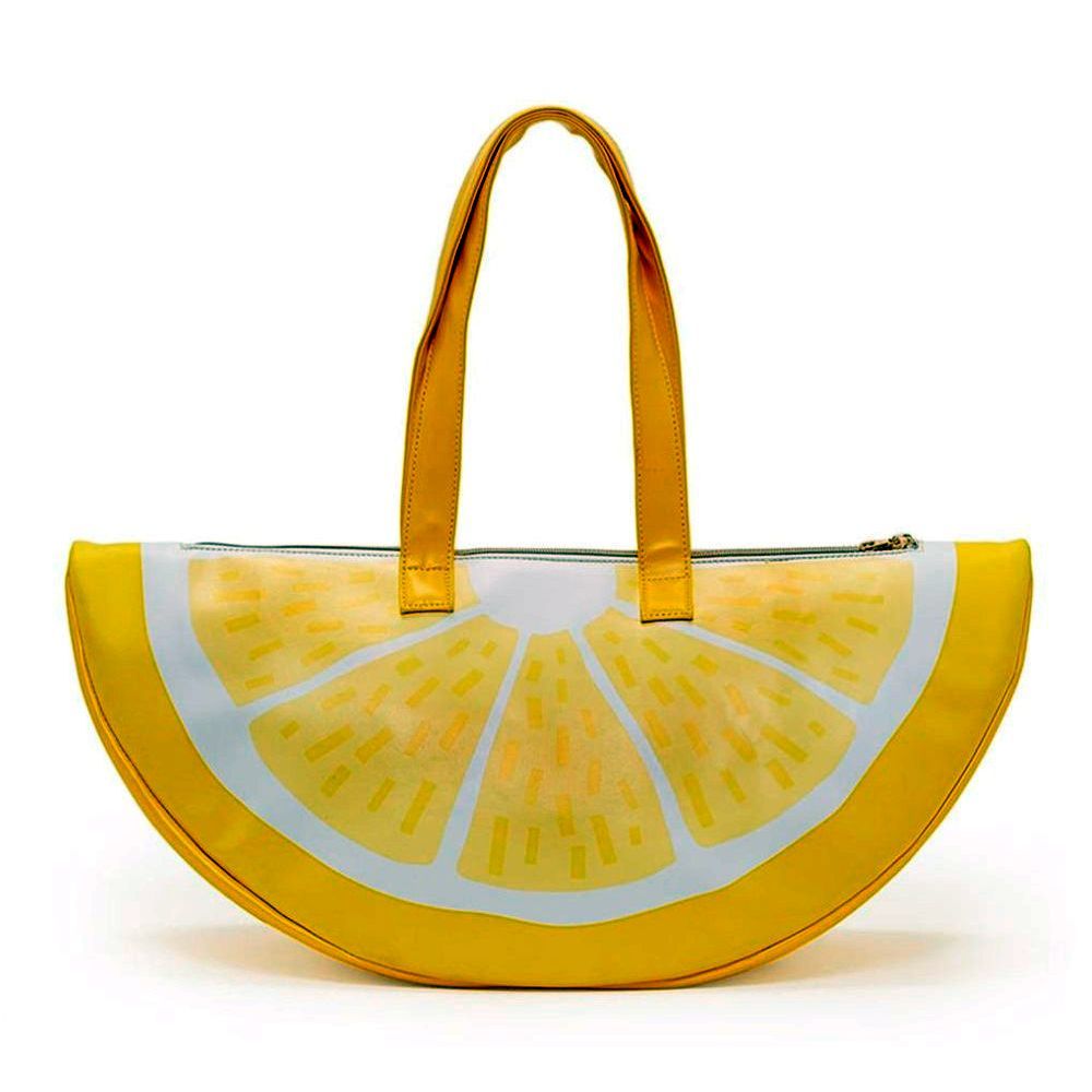 حقيبة بتصميم الليمونة باللون الأصفر الزاهي