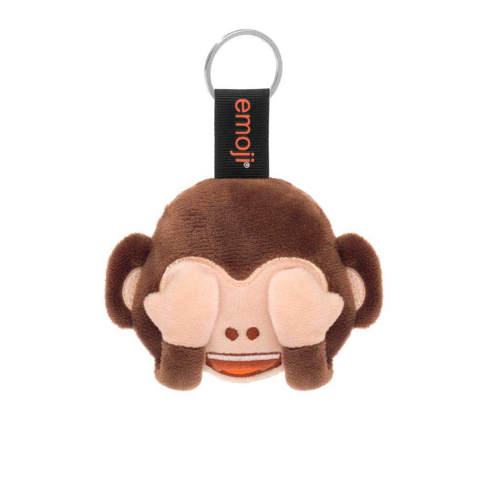 Emoji Monkey Eyes Official Brown Keychain