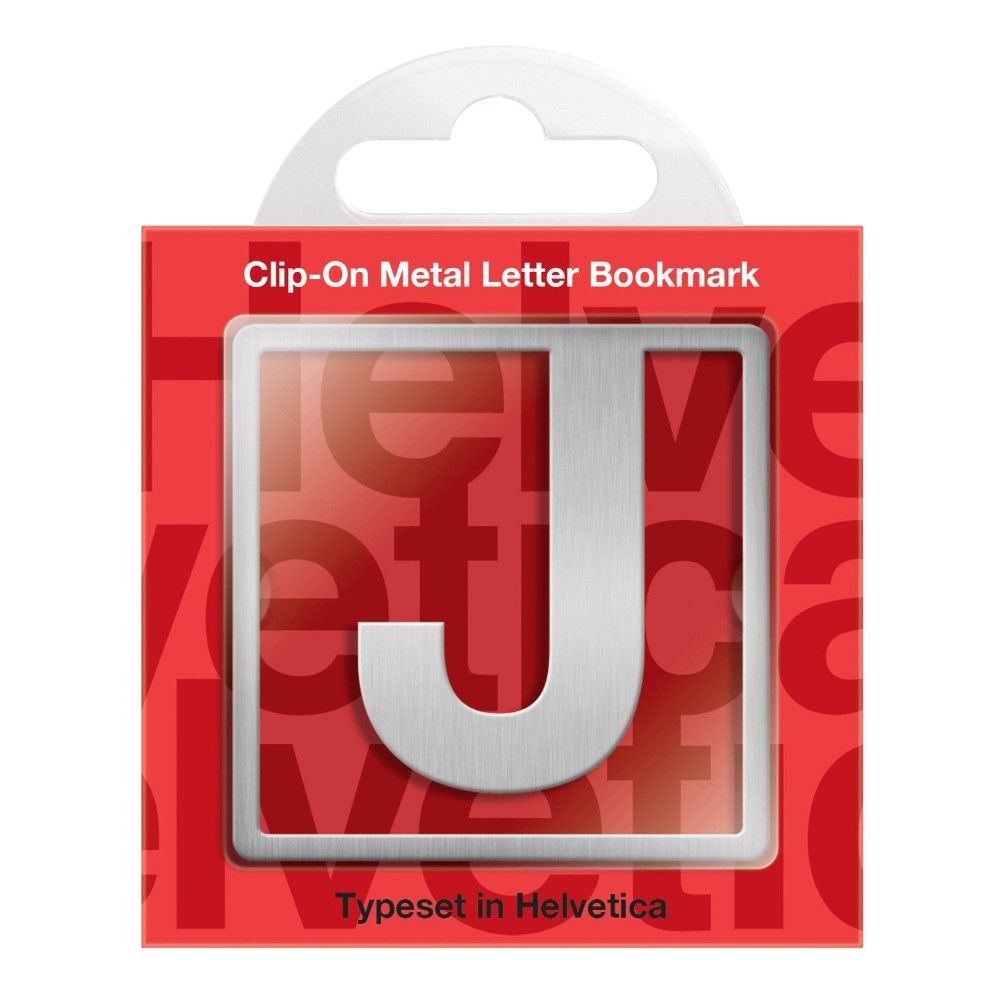 Helvetica Clipon Letter Bookmarks J