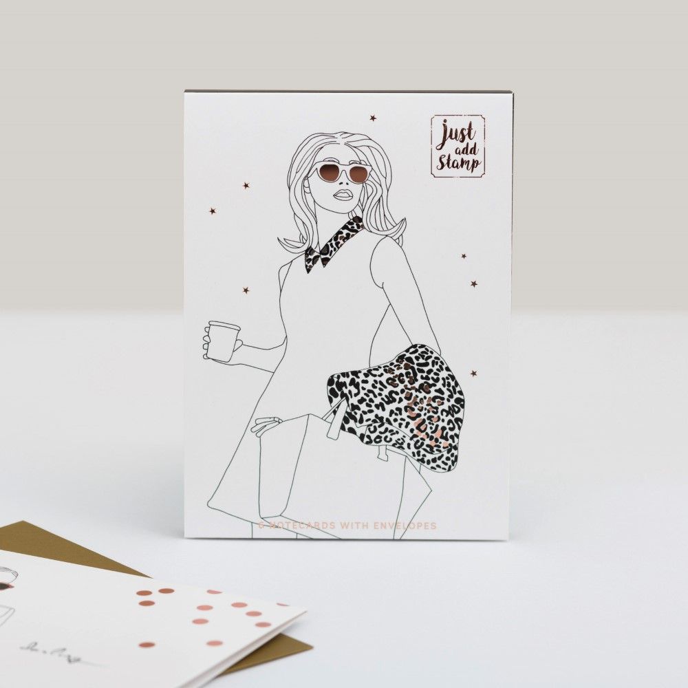Just Add Stamp Notecards Set of 6 Darling
