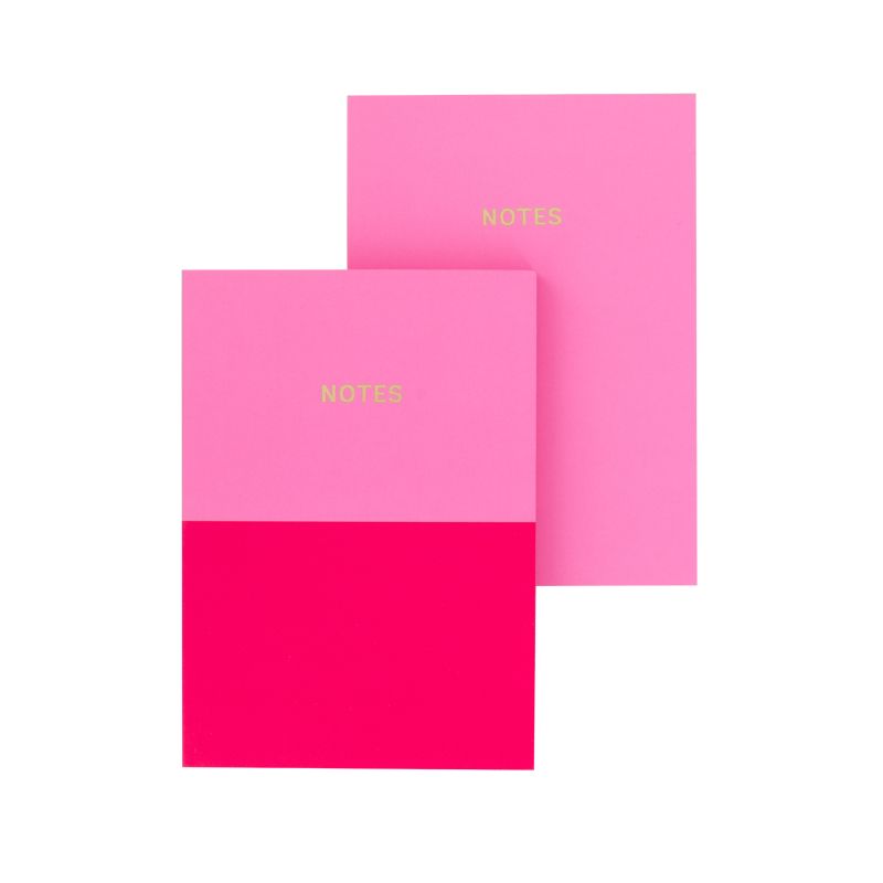Go Stationery Colourblock Candy/Cerise Pink Duo A6 Set of 2 Notebooks