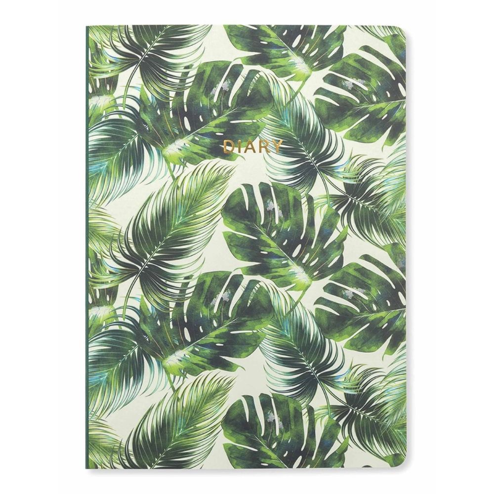 Go Stationery Tropical Leaf Week to View 2018-2019 A5 Diary