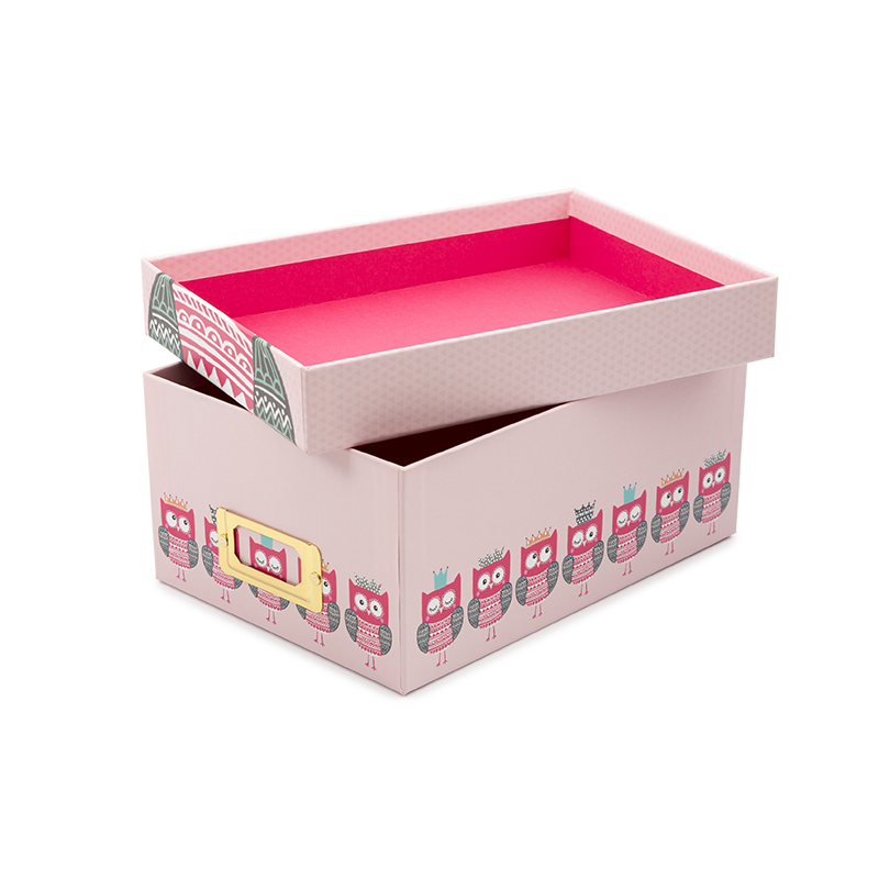 صندوق تخزين كبير تولي فابيولس 23 سم × 34 سم × 12 سم وتصميم البومة
