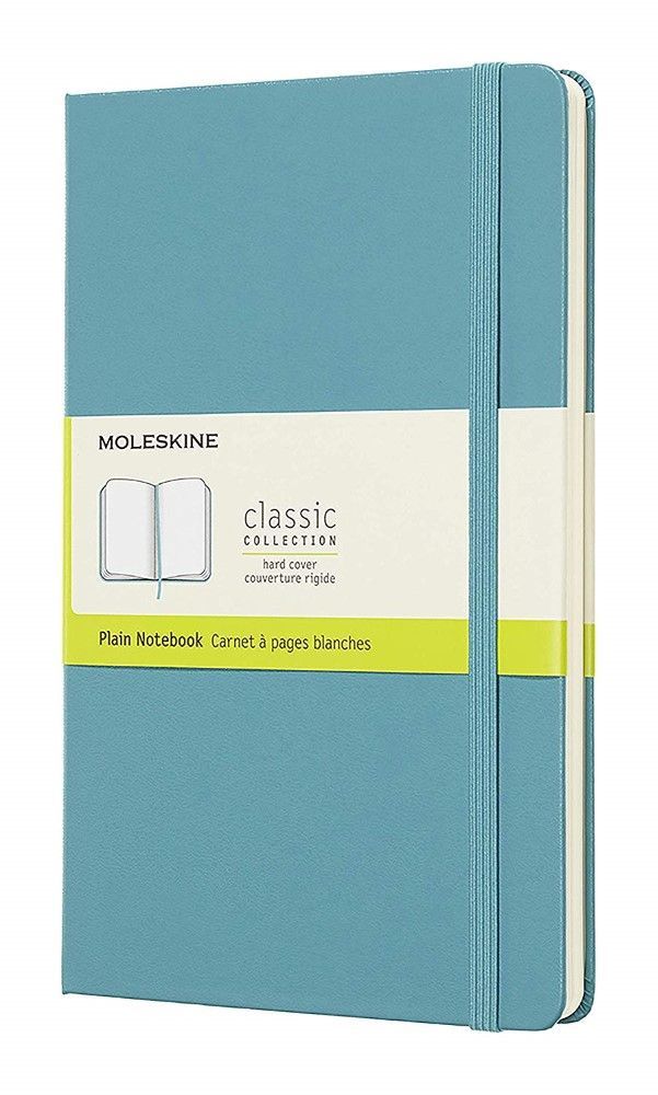 Moleskine 8058341715383 Notebook Large Plain Hard Cover Reef Blue