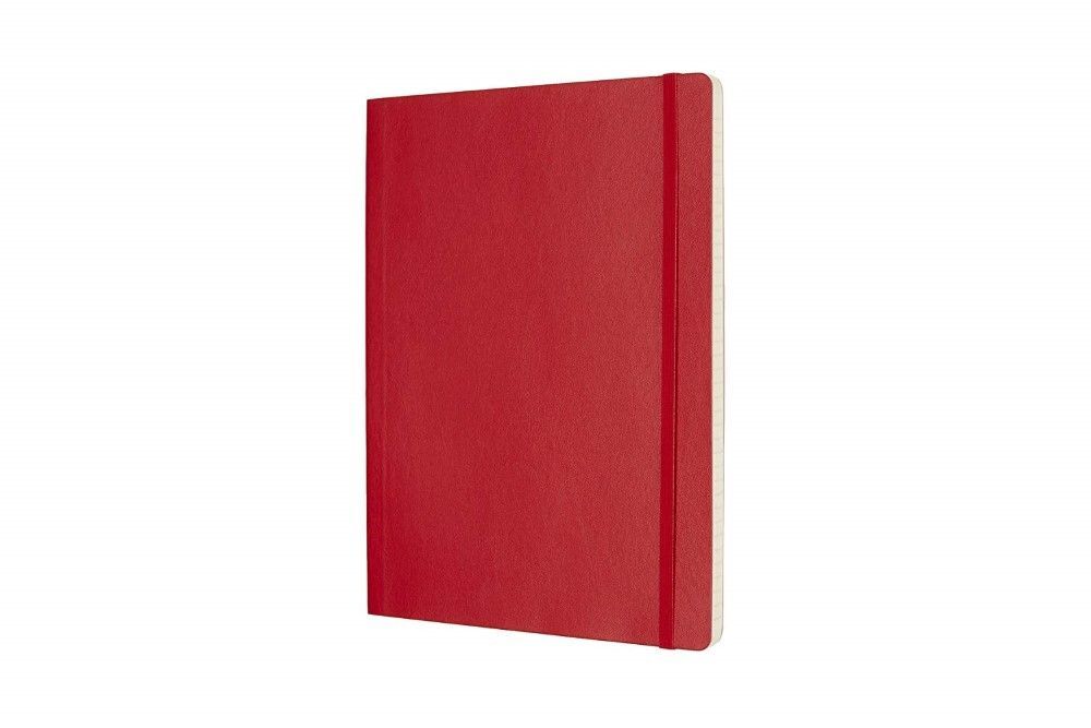 Moleskine 8055002854672 Notebook Xl Ruled Scarlet Red Soft Cover