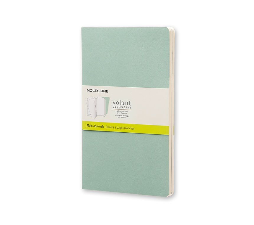 دفتر اليوميات مولسكن فولانت كبير مسطر بلون الشعاب المرجانية الأخضر