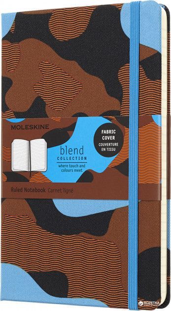 Moleskine 8058341717356 Notebook Nomad Blend 18 Large Ruled Camouflage Blue