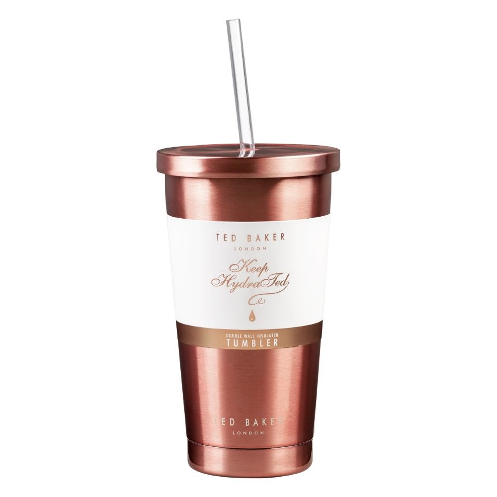 Tumbler and Straw 480ml Rose Gold