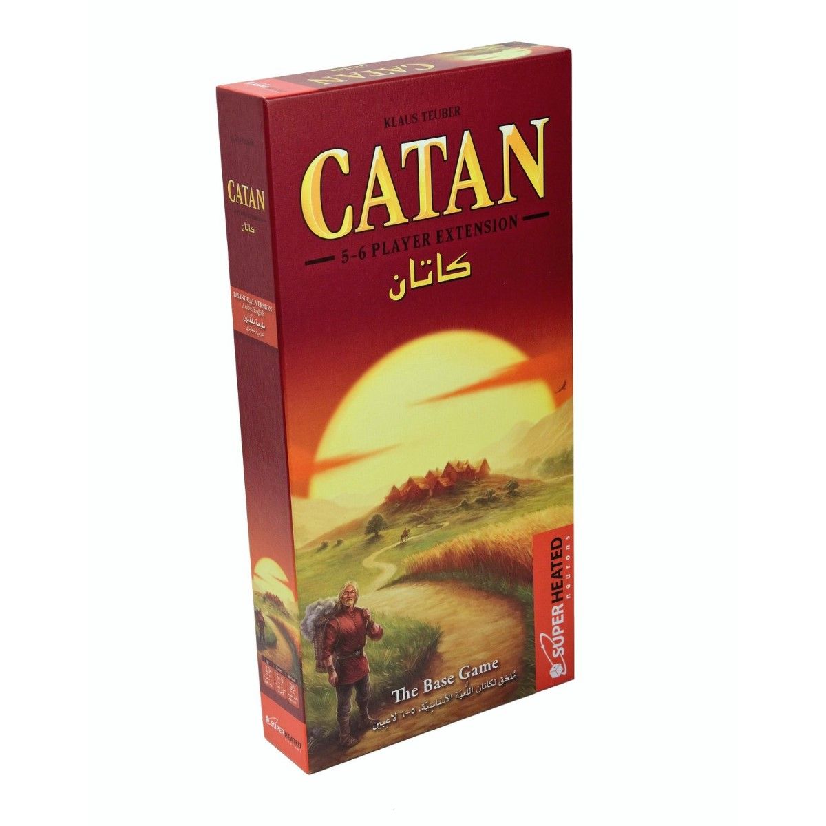 لعبة كاتان بـ 5-6 لاعبين باللغتين العربية والإنجليزية