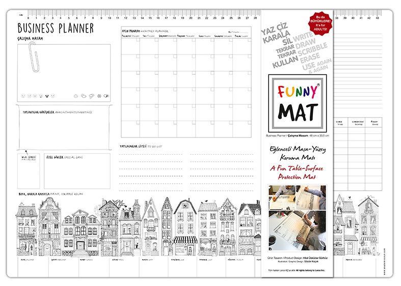 Funny Mat Activity Placemat Business Planner