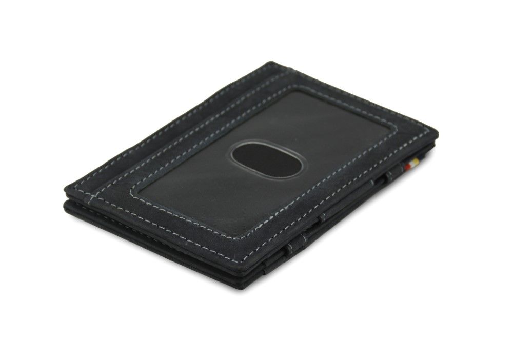 محفظة غارزيني اسينزيال السحرية باللون الكاربوني الأسود مع حماية RFID