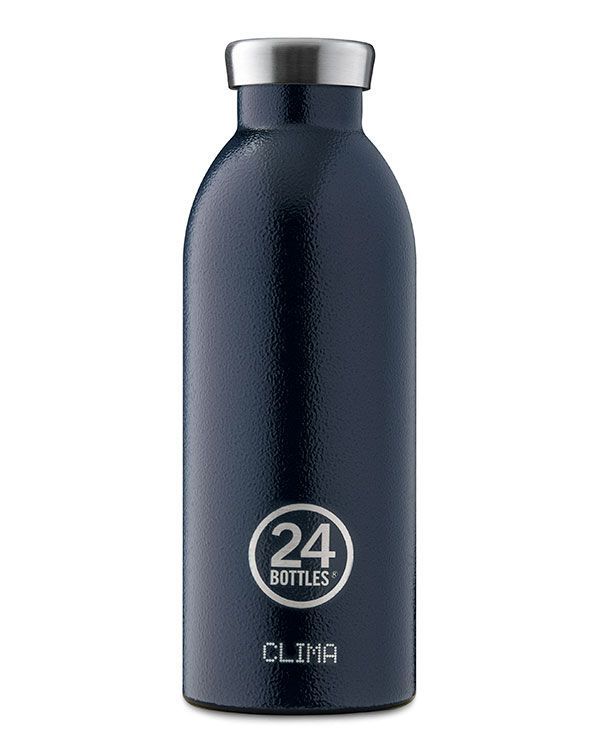 24 Bottles Clima 500ml Stainless Steel Vacuum Insulated Double Wall Rustic Deep Blue