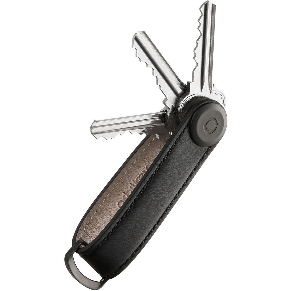 ميدالية مفاتيح أوربت كي 2 0 جلد لتنظيم المفاتيح أسود