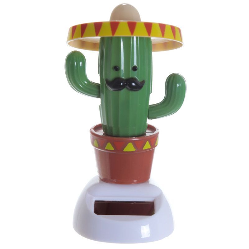 Fun Collectable Cactus Wearing Sombrerosolar Powered Pal