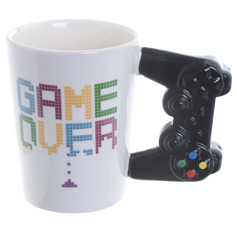 Fun Game Controller Shaped Handle Ceramic Mug