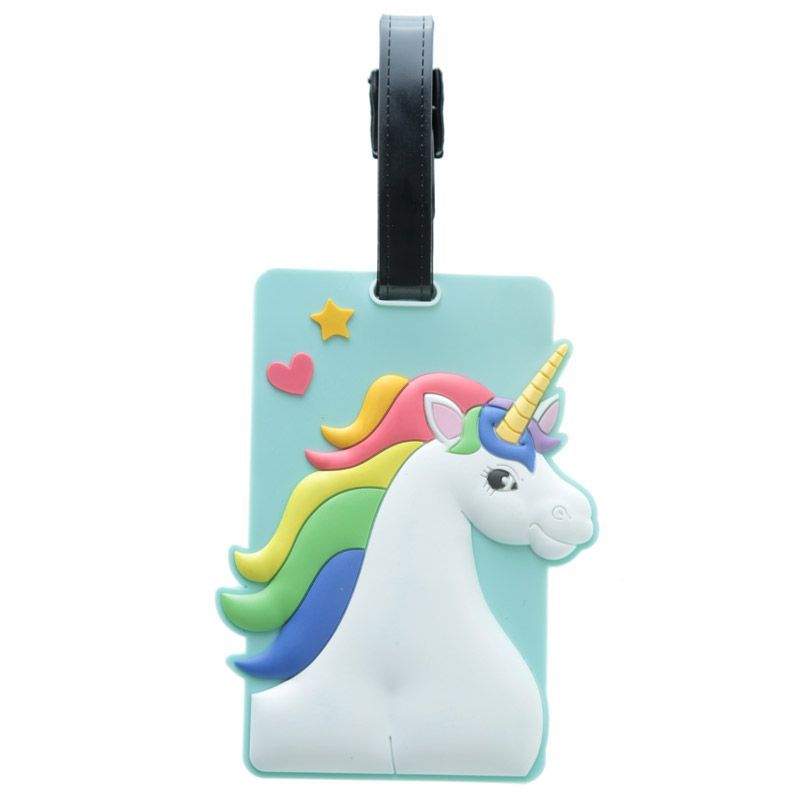 Fun Novelty Rainbow Unicorn Luggage Tag