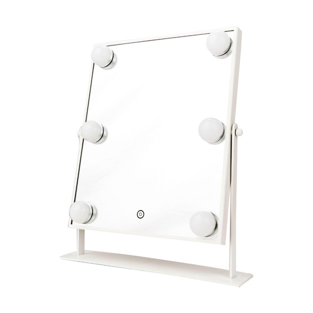 Led Hollywood Mirror With 6 Bulbs Touchswitc