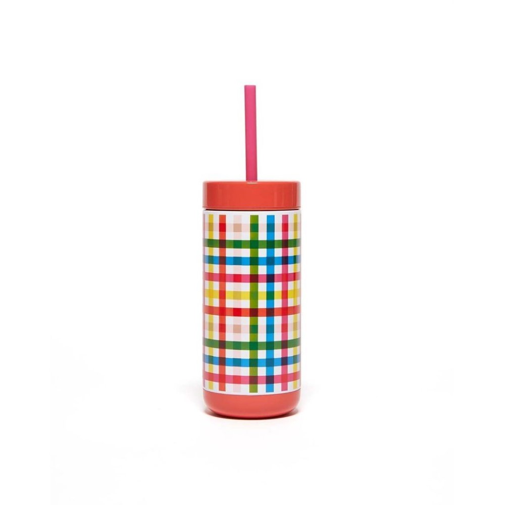 Ban.Do Stainless Steel Tumbler with Straw Block Party