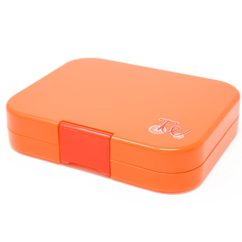 تايني ويل ميني صندوق غداء 4 اقسام اللون البرتقالي