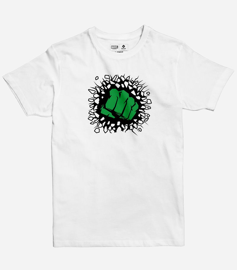 Hulk Fist White Men's T-Shirt Xs