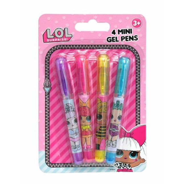 مجموعة تحتوي على 4 أقلام هلامية صغيرة.