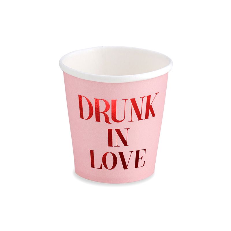 Cups Valentines Drunk in Love 260 ml 1 Ctn 25 Pkt 1 Pkt 6 Pc.