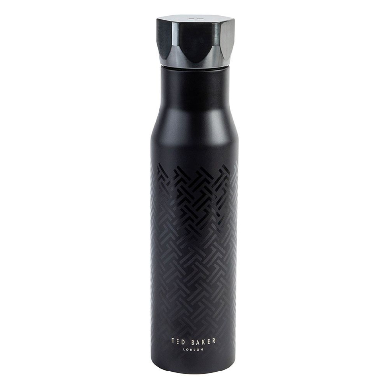 Ted Baker Water Bottle Hexagonal Lid Black 750Ml