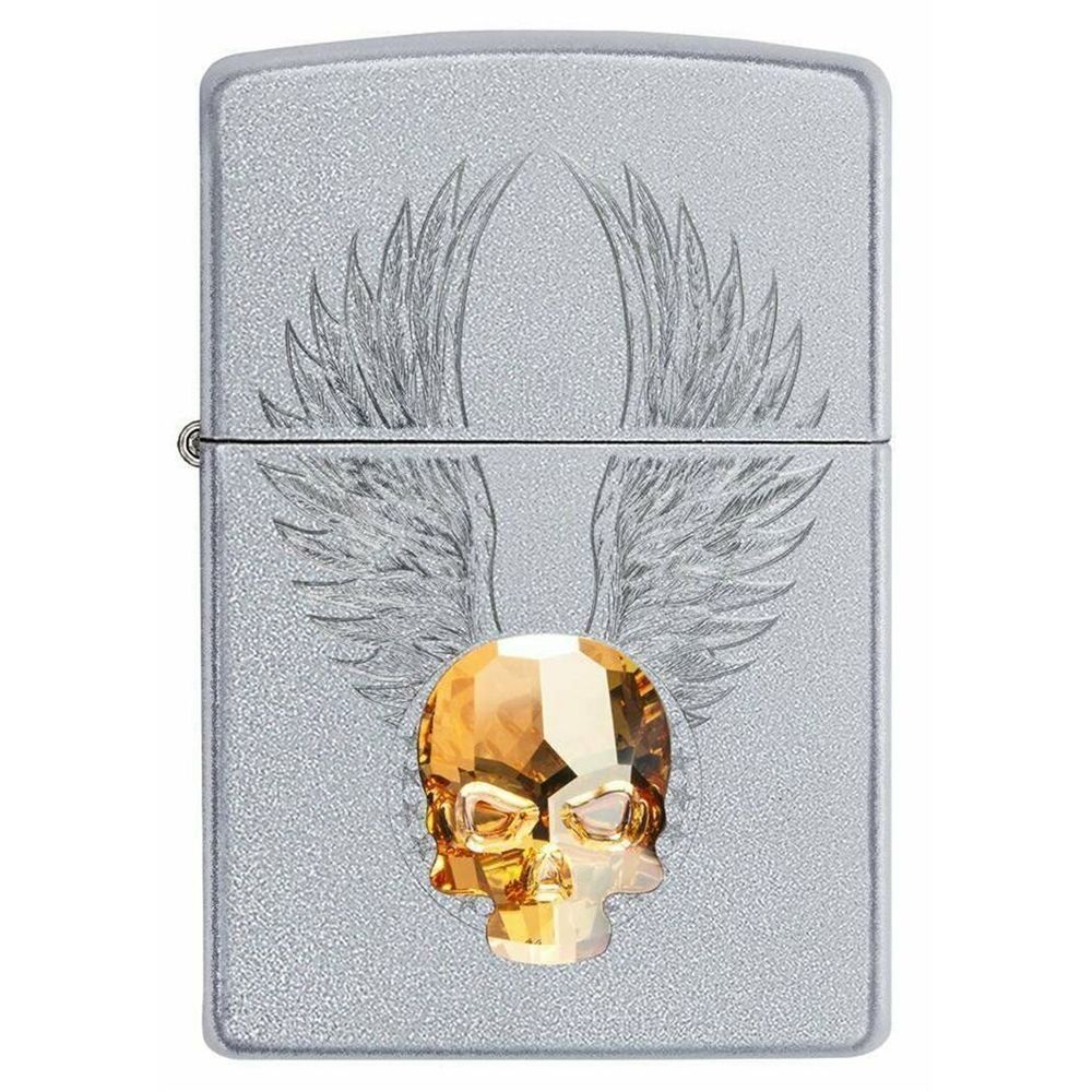 Zippo Lighter 49034. 205 Gold Skull Design