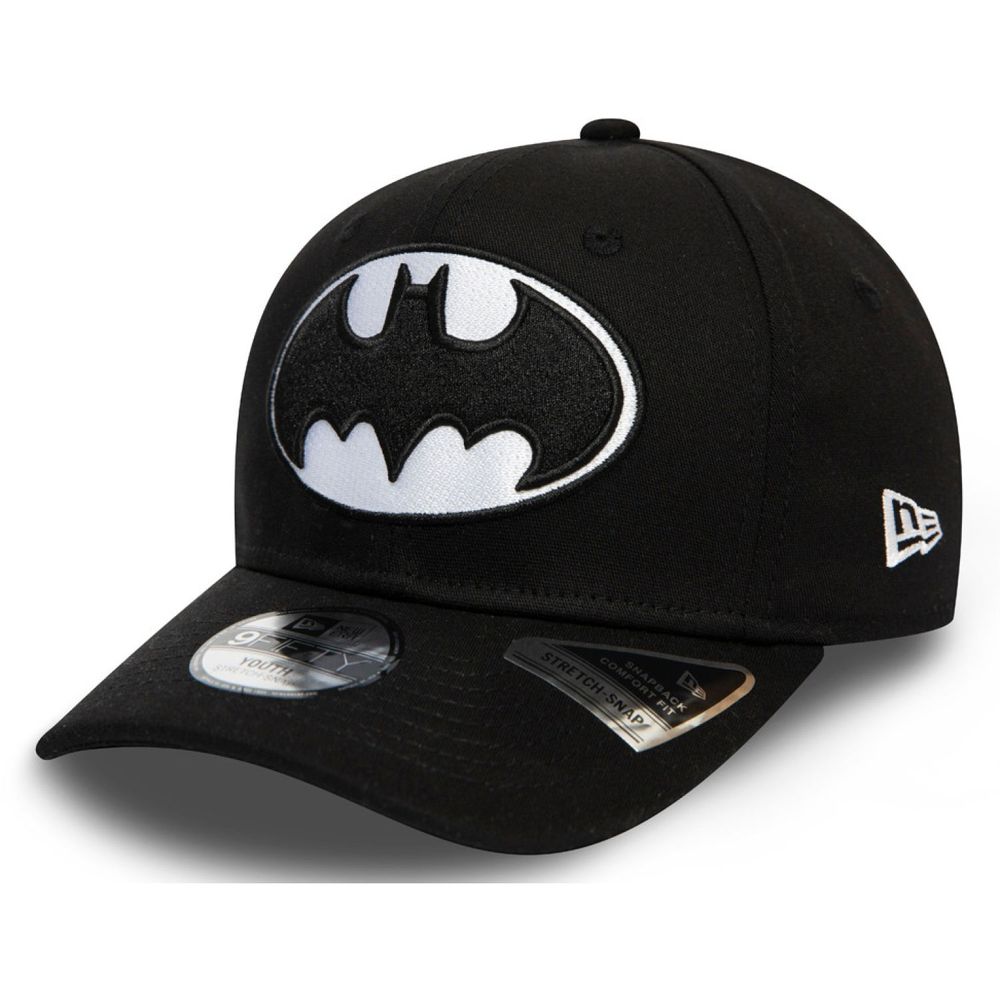 نيو إيرا قبعة باتمان البطل الخارق للأطفال من نيو إيرا أسود وأبيض